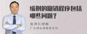 缓刑的撤销程序包括哪些问题？