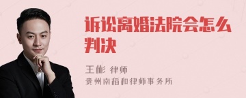 诉讼离婚法院会怎么判决