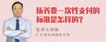 抚养费一次性支付的标准是怎样的？