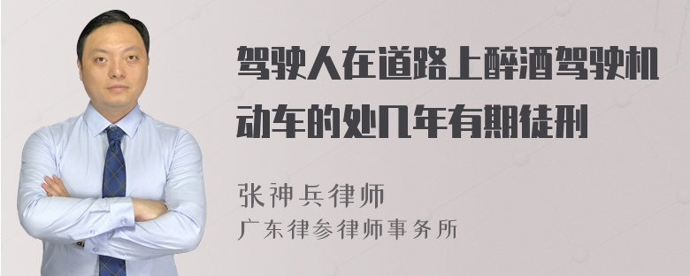 驾驶人在道路上醉酒驾驶机动车的处几年有期徒刑