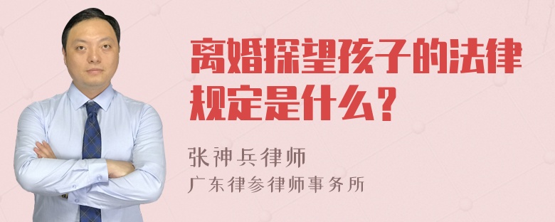 离婚探望孩子的法律规定是什么？