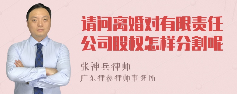 请问离婚对有限责任公司股权怎样分割呢