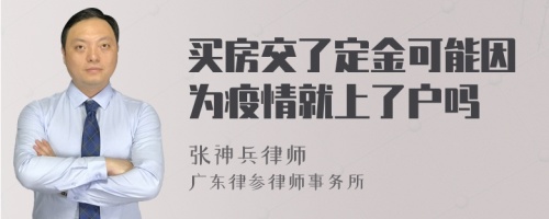 买房交了定金可能因为疫情就上了户吗