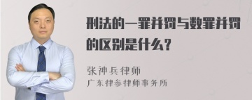 刑法的一罪并罚与数罪并罚的区别是什么？