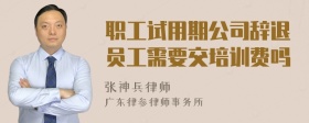 职工试用期公司辞退员工需要交培训费吗