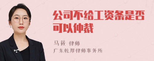 公司不给工资条是否可以仲裁