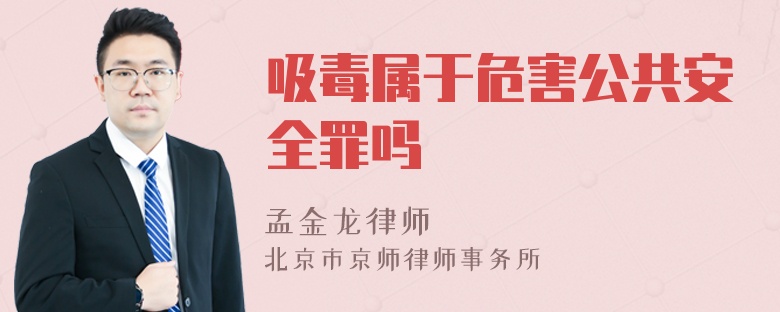 吸毒属于危害公共安全罪吗