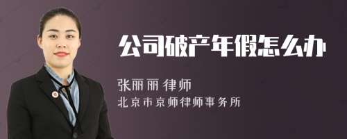 公司破产年假怎么办