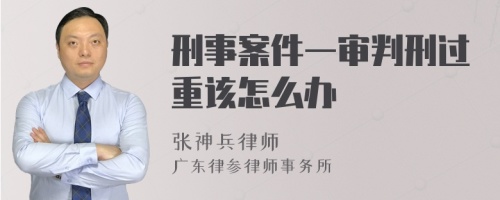 刑事案件一审判刑过重该怎么办