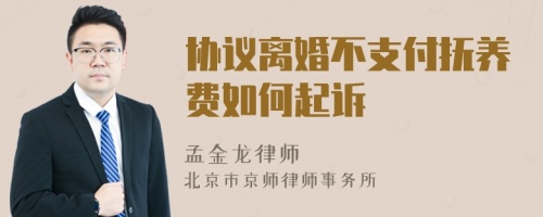 协议离婚不支付抚养费如何起诉