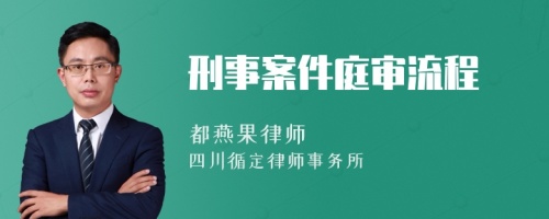 刑事案件庭审流程