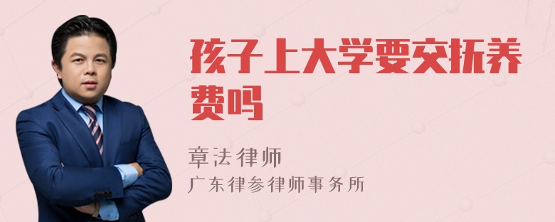 孩子上大学要交抚养费吗