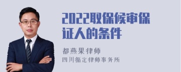 2022取保候审保证人的条件