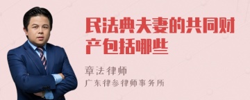 民法典夫妻的共同财产包括哪些