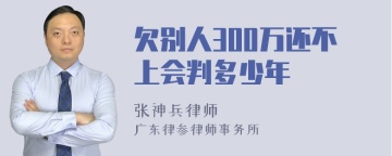 欠别人300万还不上会判多少年