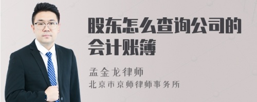 股东怎么查询公司的会计账簿