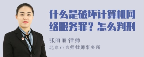 什么是破坏计算机网络服务罪？怎么判刑