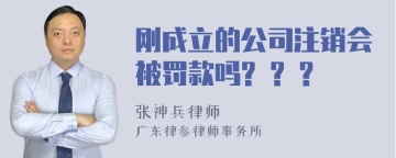 刚成立的公司注销会被罚款吗? ? ?