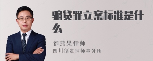 骗贷罪立案标准是什么