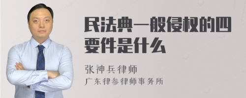 民法典一般侵权的四要件是什么