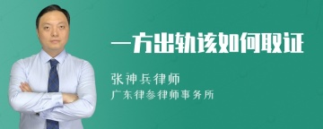 一方出轨该如何取证