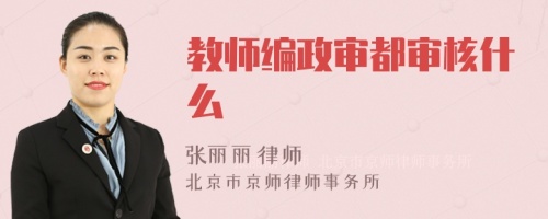 教师编政审都审核什么