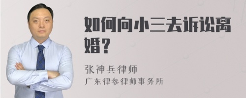 如何向小三去诉讼离婚？