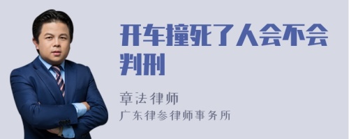 开车撞死了人会不会判刑