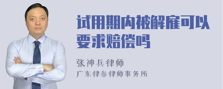 试用期内被解雇可以要求赔偿吗