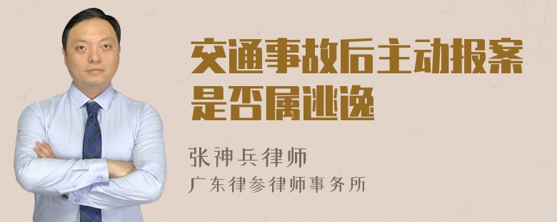 交通事故后主动报案是否属逃逸