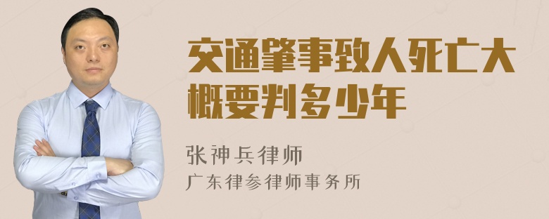 交通肇事致人死亡大概要判多少年