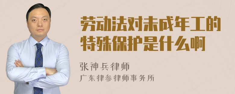 劳动法对未成年工的特殊保护是什么啊