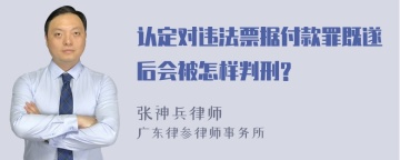 认定对违法票据付款罪既遂后会被怎样判刑?