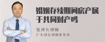 婚姻存续期间房产属于共同财产吗