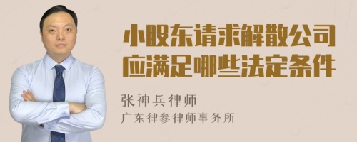 小股东请求解散公司应满足哪些法定条件