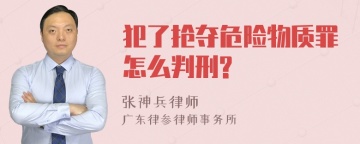 犯了抢夺危险物质罪怎么判刑?