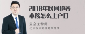 2018年民间抱养小孩怎么上户口