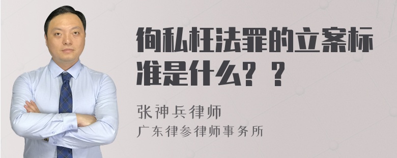 徇私枉法罪的立案标准是什么? ?