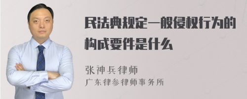 民法典规定一般侵权行为的构成要件是什么