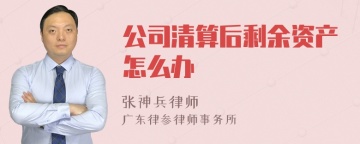 公司清算后剩余资产怎么办