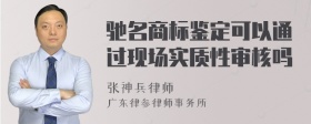 驰名商标鉴定可以通过现场实质性审核吗