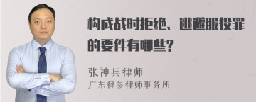 构成战时拒绝、逃避服役罪的要件有哪些?