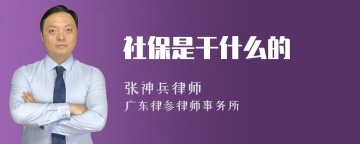 社保是干什么的