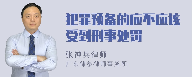 犯罪预备的应不应该受到刑事处罚