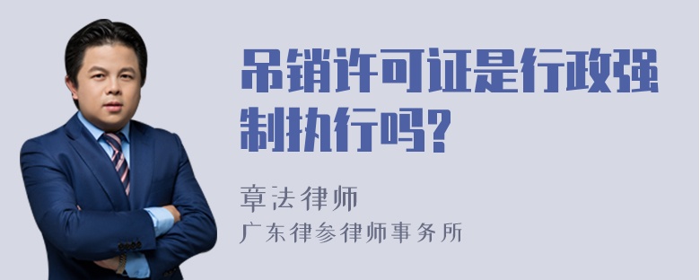 吊销许可证是行政强制执行吗?