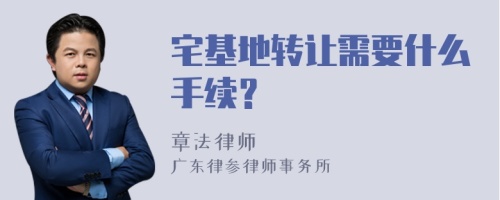 宅基地转让需要什么手续？