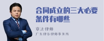 合同成立的三大必要条件有哪些