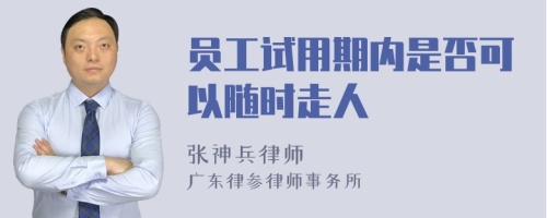 员工试用期内是否可以随时走人