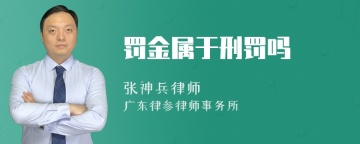 罚金属于刑罚吗