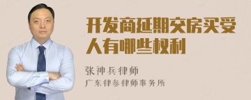 开发商延期交房买受人有哪些权利